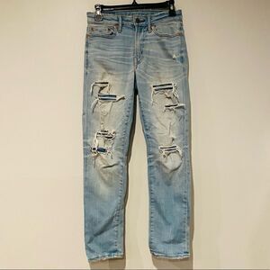 AEO Cozy Airflex+ Distressed Jeans Size 26 x 28